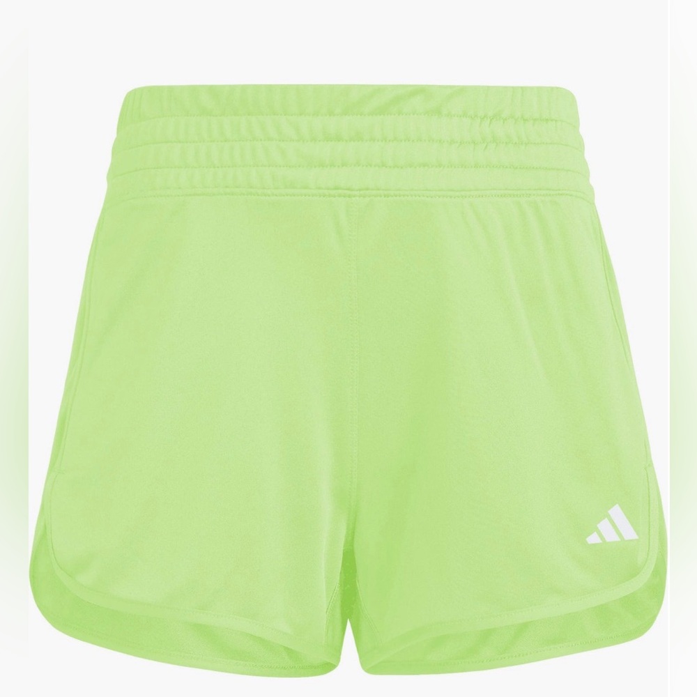 Adidas Pacer High Waist Shorts Women’s Size XL Lemon/Lime Green